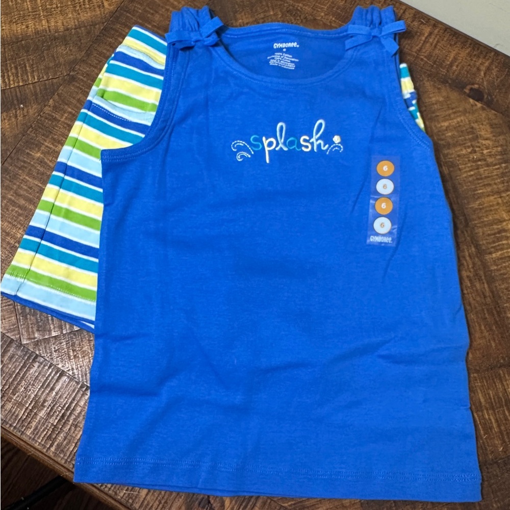 NWT Gymboree Girls 6 “Splash” Tank Top & Matching Shorts